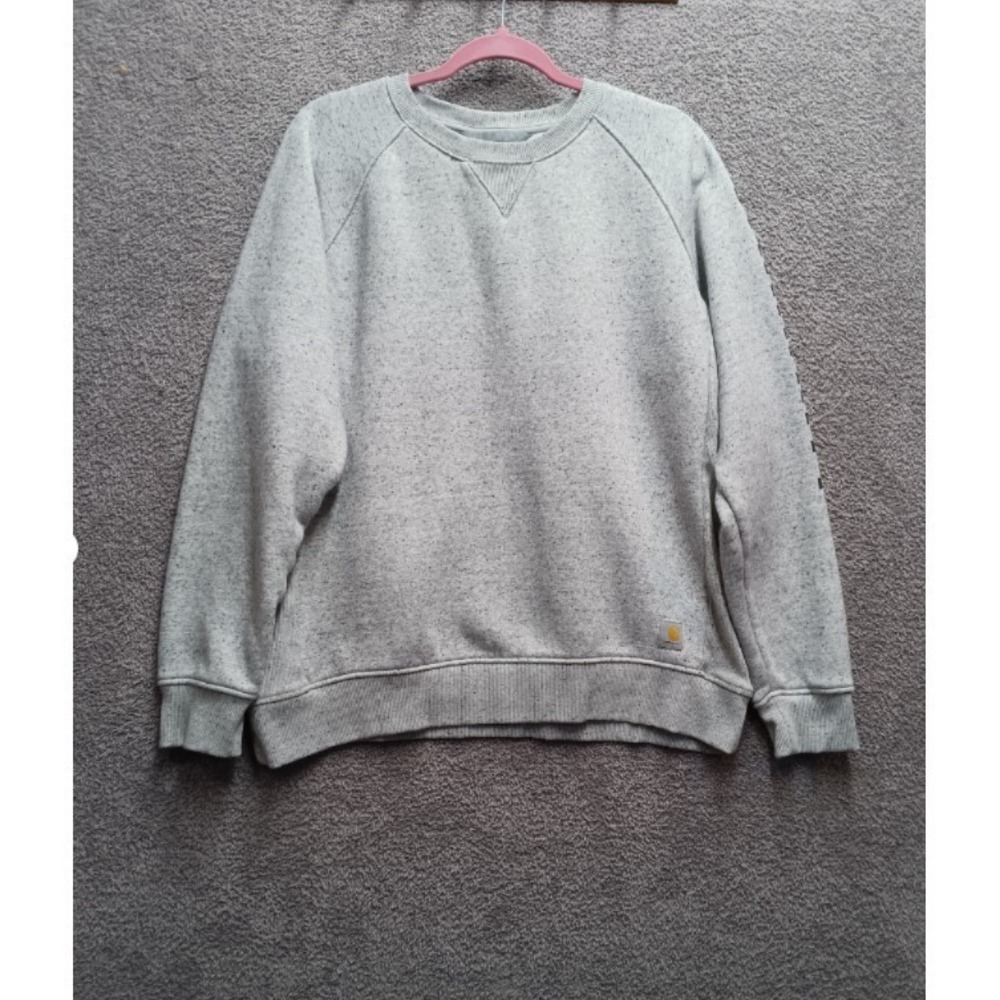 Carhartt Relaxed Fit Crewneck Sweatshirt Gray Speckled‎ XL TS4410-W Workwear